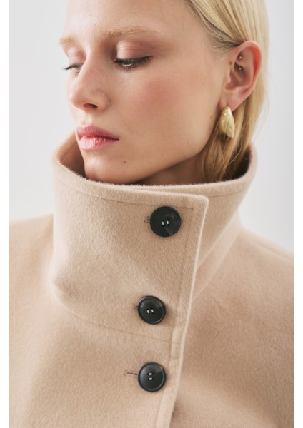 Premıum Kaşe Trench Tasarımlı Kaban Bej indirimleri