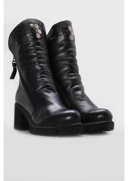 Hakiki Deri Kürklü Kadın Klasik Bot 124KZA2025 fırsatları