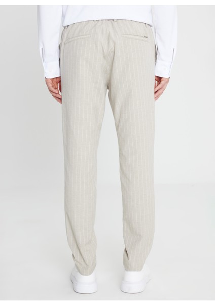 Bağlamalı Bel Normal Paça Slim Fit Vizon Erkek Pantolon ACE001252272_VIZ indirimleri