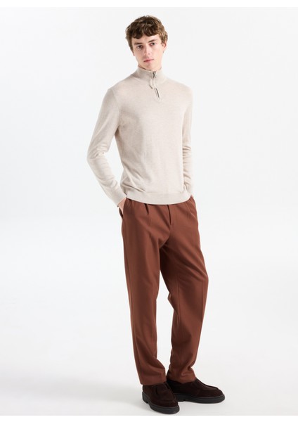 Bato Yaka Basic Düz Bej Melanj Erkek Kazak F5WM-KZK 2555 fiyatları