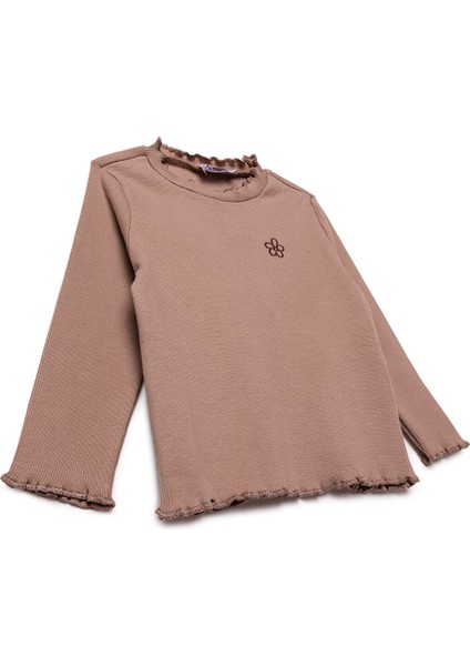 Kız Bebek Uzun Kol Tshirt Kaşkorse Bisiklet Yaka Uzun Kol modelleri