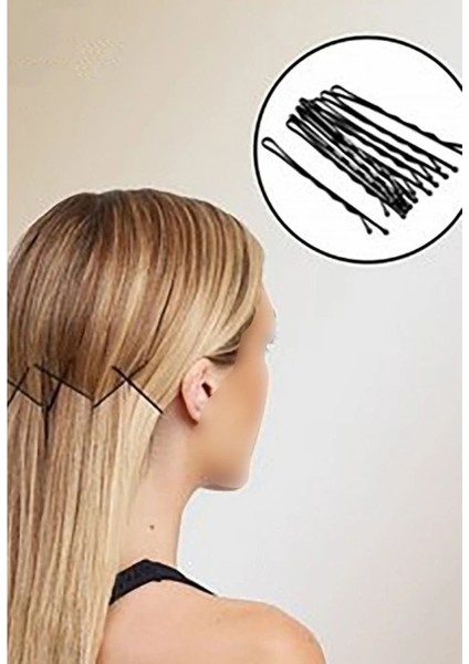 Siyah %100 Metal Esnemez Dayanıklı Kadın Saç Tel Tokası 100 Adet fırsatları