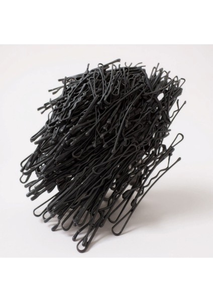 Siyah %100 Metal Esnemez Dayanıklı Kadın Saç Tel Tokası 100 Adet