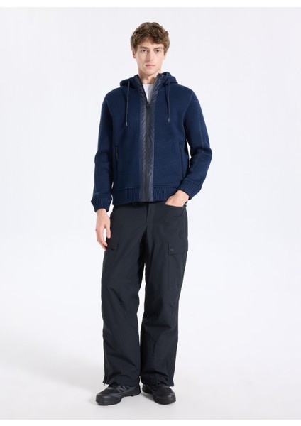 D5WM-HRK3788 Lacivert Relaxed Örgü Desenli Erkek Hırka fiyatları