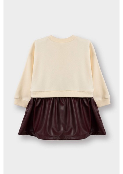 Kız Bebek Baskılı Uzun Kollu Sweatshirt Elbise G5029A525WN modelleri