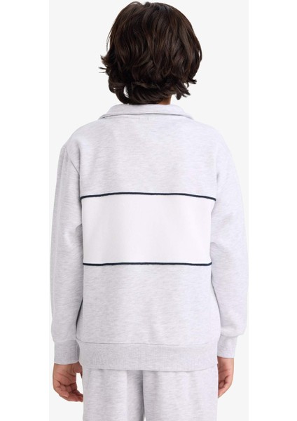 Erkek Çocuk Yarım Fermuarlı İçi Yumuşak Tüylü Sweatshirt G5542A825CW indirimleri