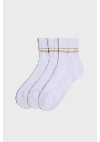 Kadın 3lü Pamuklu Havlu ÇORAP G6378AXNS