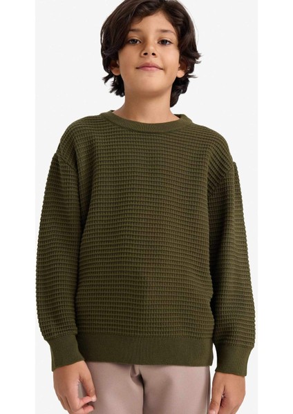 Erkek Çocuk Bisiklet Yaka Triko Kazak G4608A825CW