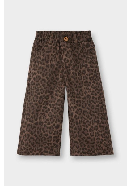 Kız Bebek Leopar Desenli Gabardin Pantolon G5011A525WN