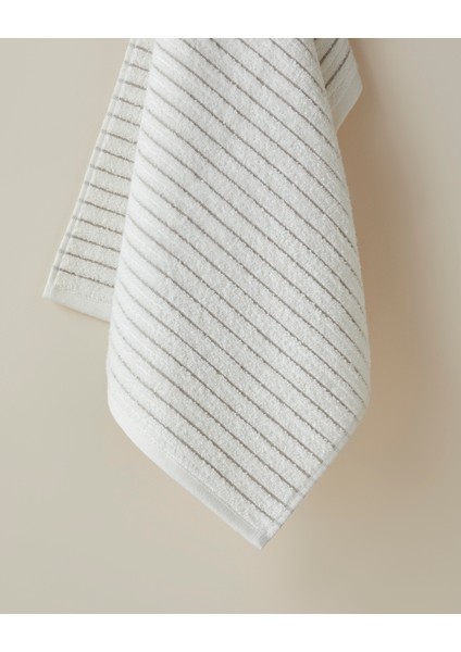 Soft Stripe Pamuk Yüz Havlusu 50X80 cm Fildişi fiyatları