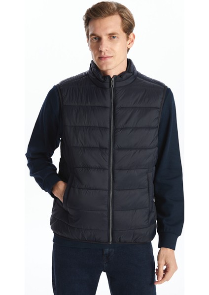 Yeni Sezon Standart Kalıp Dik Yaka Erkek Şişme Yelek