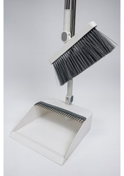 Katlanabilir Beyaz Süpürge ve Faraş Seti