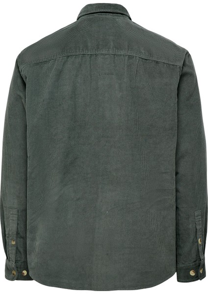Rahat Yeşil Jakarlı Erkek Gömlek Onsalp Rlx 2pkt Washd Cord Ls Shırt