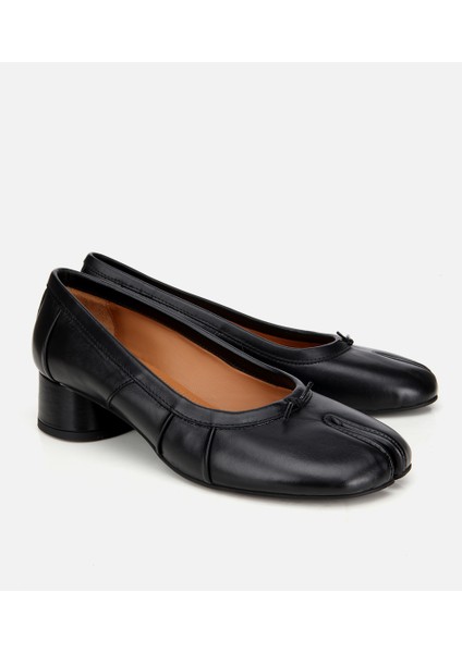 01AYH315490A100 KADIN Deri Siyah Blok Detaylı Kalın Topuklu Ayakkabı fiyatları