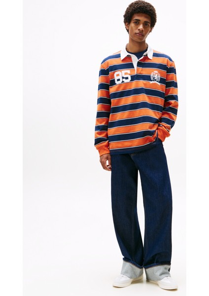 Çizgili Turuncu Erkek Polo T-Shirt DM0DM22074SZZ Tjm Rlx Strıpe Rugby fiyatları