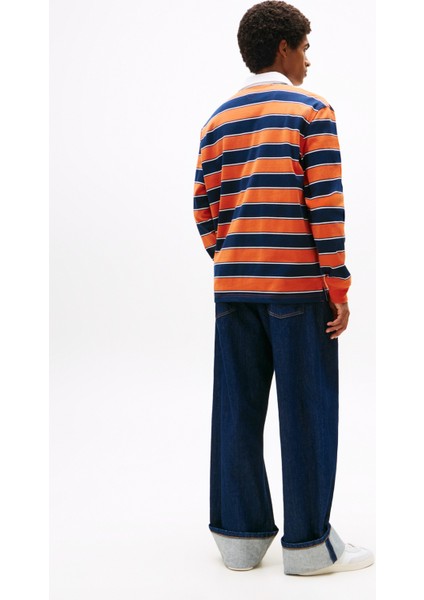 Çizgili Turuncu Erkek Polo T-Shirt DM0DM22074SZZ Tjm Rlx Strıpe Rugby fırsatları