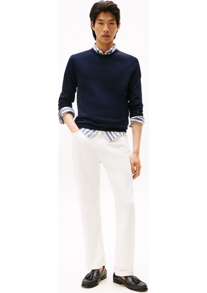 Bisiklet Yaka Normal Mavi Erkek Kazak MW0MW39775DW5_DC Fıne Merıno Wool C fiyatları