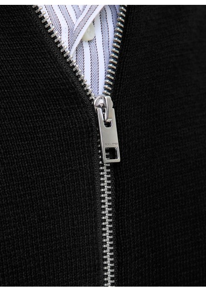 Polo Yaka Rahat Siyah Erkek Kazak 12288344_JPRBLAMILANO Stıtch Hıgh N fırsatları