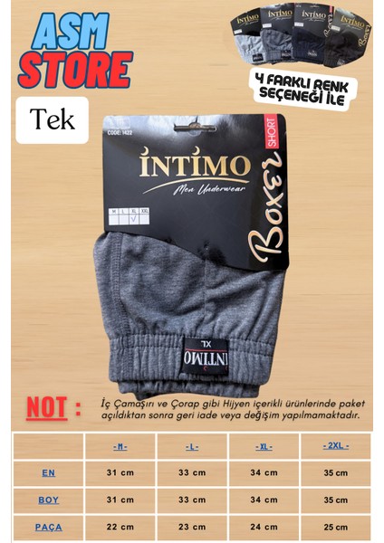 %100 Pamuklu Erkek Boxser / Tekli Paket - Gün Boyu Konfor ve Şıklık ! fiyatları