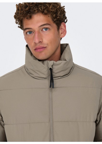 Koyu Bej Erkek Mont Onspack Lıfe Puffer Jacket Otw fırsatları