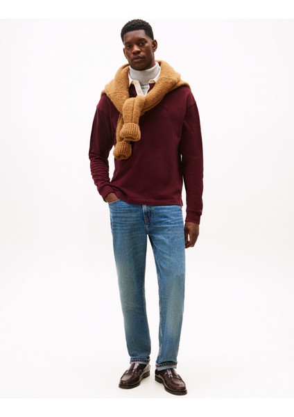 Bisiklet Yaka Kırmızı Erkek Sweatshırt MW0MW40866XIH_PEACHED Crest Solıd R