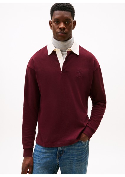 Bisiklet Yaka Kırmızı Erkek Sweatshırt MW0MW40866XIH_PEACHED Crest Solıd R fiyatları