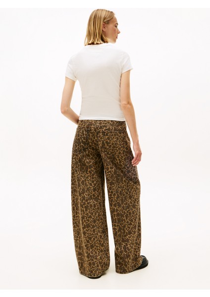 Yuvarlak Yaka Baskılı Beyaz Kadın T-Shirt DW0DW21550YBH fırsatları