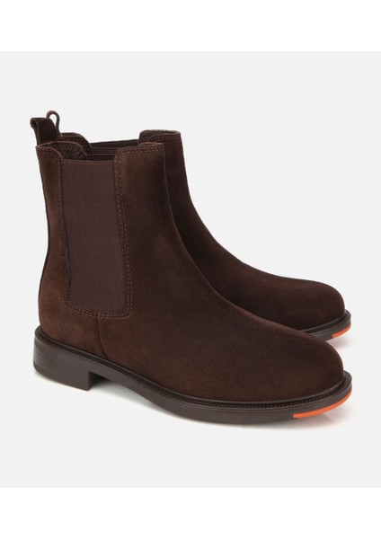 01BOH313030A480 KADIN Süet Deri Kahverengi Lastik Detaylı Düz Bot fiyatları