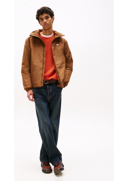 Kahve Erkek Mont DM0DM22065GVP Tjm Padded Poly Jacke