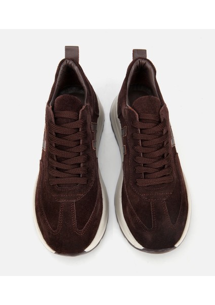 01AYH315710A480 KADIN Süet Deri Kahverengi Kalın Tabanlı Comfort Spor Ayakkabı