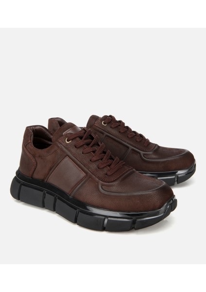 02AYH314050A480 ERKEK Nubuk Deri Kahverengi Kalın Tabanlı Spor Ayakkabı fiyatları