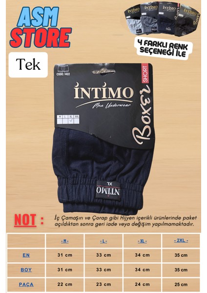 %100 Pamuklu Erkek Boxser / Tekli Paket - Gün Boyu Konfor ve Şıklık ! fiyatları