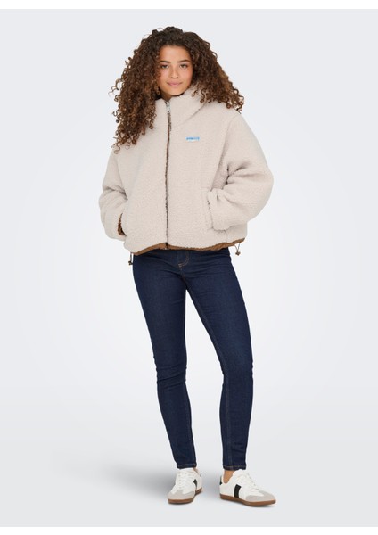 Kırık Beyaz Kadın Mont Onlmarıa Lıfe Rev Puffer Jacket cc