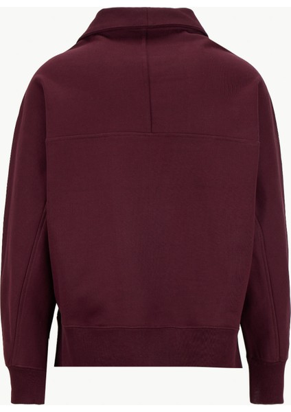 Fermuarlı Yaka Bordo Erkek Sweatshırt LV04RD205GGR9 Premıum Fleece Logo F fiyatları