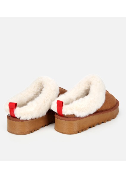 01TEH314590A340 KADIN Süet Taba Içi Kürklü Düz Terlik fırsatları