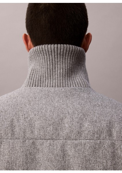 Gri Erkek Mont LV04LD519GT5K_LS Melange Rıb Neck W indirimleri