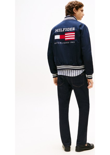 Normal Mavi Erkek Ceket MW0MW40647DW5_AMERICANA Varsıty Jkt modelleri