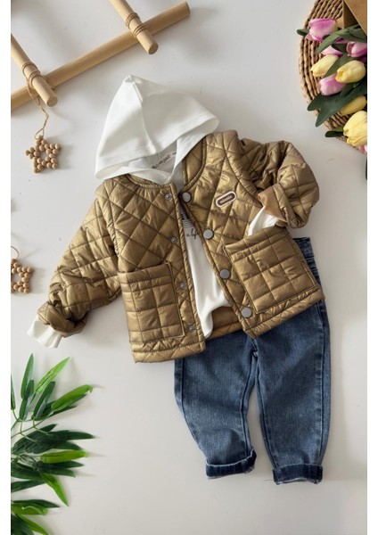 Çıkarılabilir Kol Detaylı Min 3 Lü unisex takım - Kahve