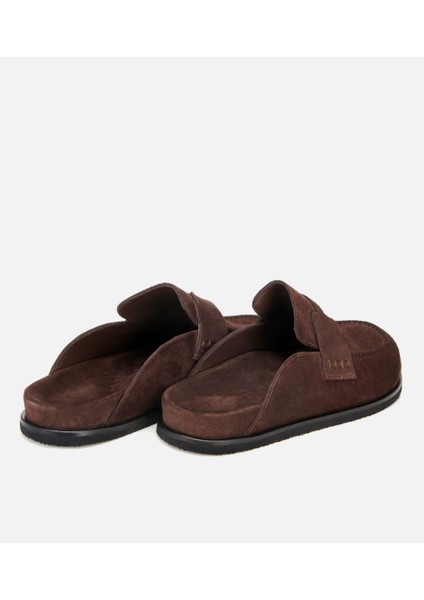 02TEH317530A480 ERKEK Süet Deri Kahverengi Düz Terlik fırsatları