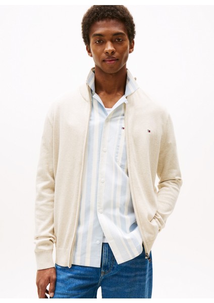 Bisiklet Yaka Normal Bej Erkek Kazak MW0MW36517HGF_ESSENTIAL Cotton Zıp fiyatları