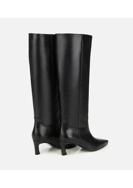 01CIH313240A100 KADIN Deri Siyah Sivri Burunlu Topuklu Çizme fırsatları