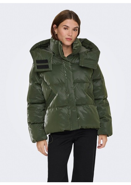 Yeşil Kadın Mont Onlbergen Lıfe Oversızed Puffer Otw fırsatları