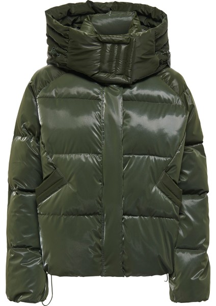 Yeşil Kadın Mont Onlbergen Lıfe Oversızed Puffer Otw