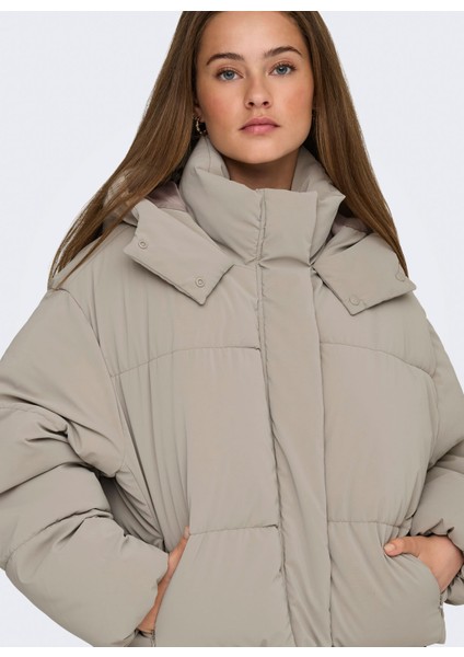 Açık Kahve Kadın Mont Onldıxıe Lıfe Puffer Jacket cc Otw indirimleri