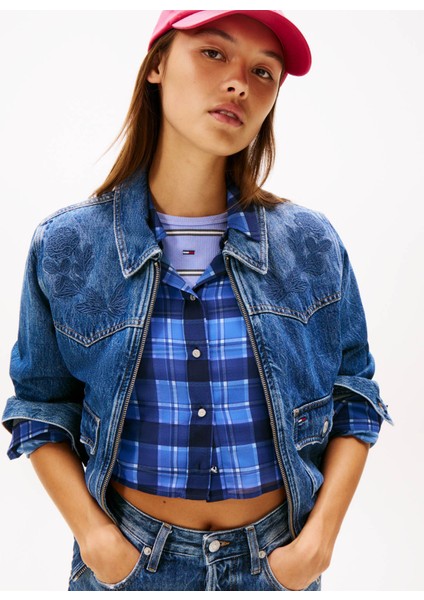 Mavi kadın Standart Denim Ceket DW0DW215531BK fiyatları