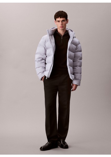 Gri Erkek Mont LV04LD517GWCP_LS Quılted Bonded Cha