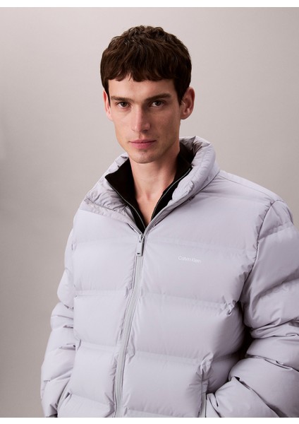 Gri Erkek Mont LV04LD517GWCP_LS Quılted Bonded Cha modelleri