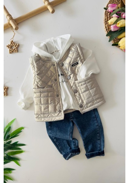 Çıkarılabilir Kol Detaylı Min 3 Lü unisex takım - Gri fiyatları