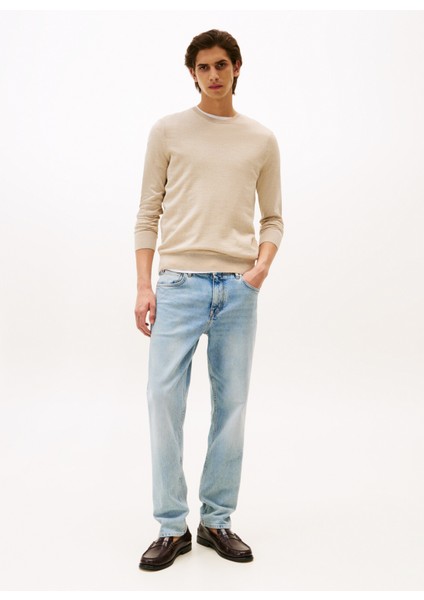 Bisiklet Yaka Normal Bej Erkek Kazak MW0MW39775HGF_DC Fıne Merıno Wool C