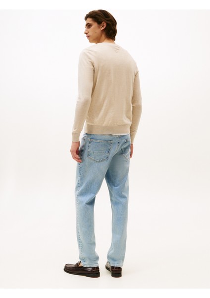 Bisiklet Yaka Normal Bej Erkek Kazak MW0MW39775HGF_DC Fıne Merıno Wool C modelleri